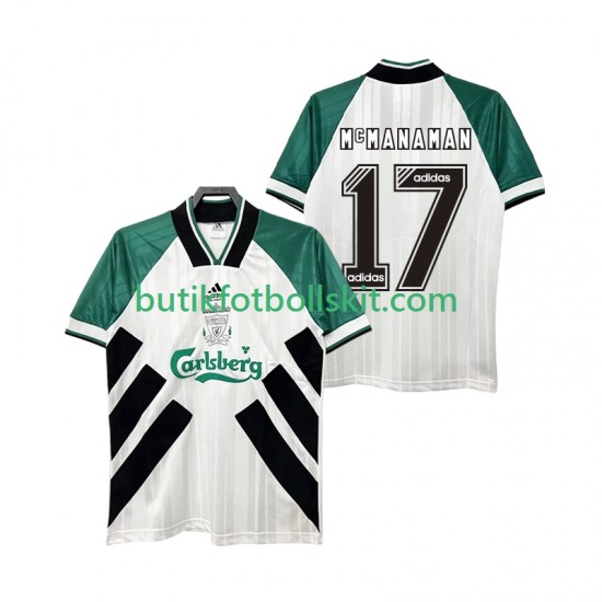 Liverpool MCMANAMAN 17 1993 1995 Retro Män Borta Matchtröja Kortärmad