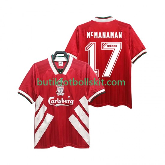 Liverpool MCMANAMAN 17 1993 1995 Retro Män Hemma Matchtröja Kortärmad