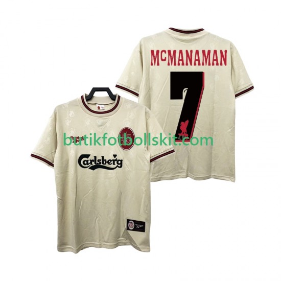 Liverpool MCMANAMAN 7 1996 1997 Retro Män Borta Matchtröja Kortärmad