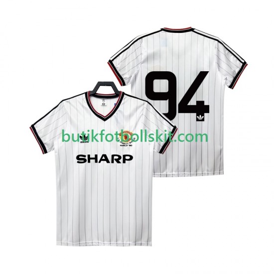 Manchester United 94 1983 1984 Retro Män Borta Matchtröja Kortärmad