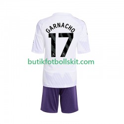 Manchester United Alejandro Garnacho 17 Barn Borta Matchtröja 2025/26 Kortärmad