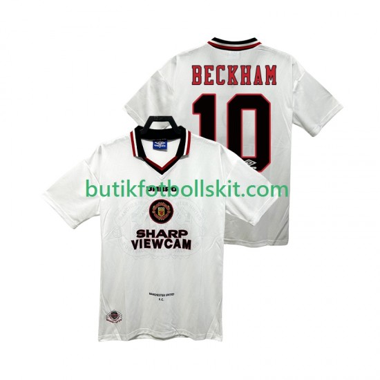 Manchester United BECKEHAM 10 1996 1997 Retro Män Borta Matchtröja Kortärmad