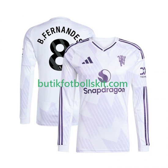 Manchester United Bruno Fernandes 8 Män Borta Matchtröja 2025/26 Långärmad