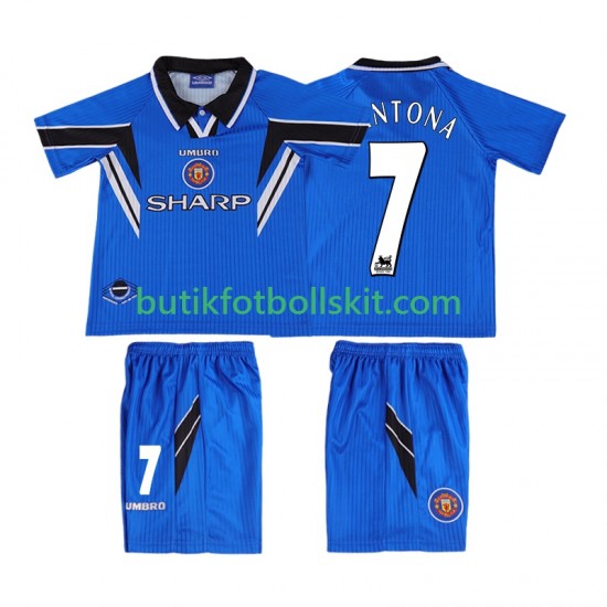 Manchester United CONTONA 7 1996 Retro Barn Tredje Matchtröja 1998 Kortärmad
