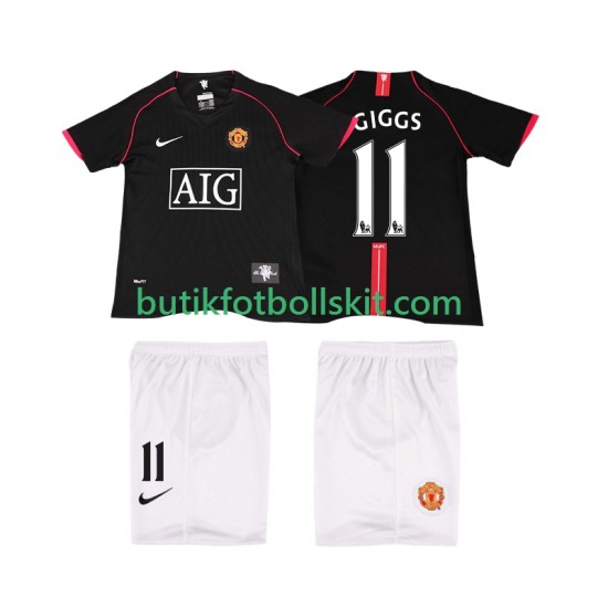 Manchester United GIGGS 11 2007 Retro Barn Borta Matchtröja 2008 Kortärmad