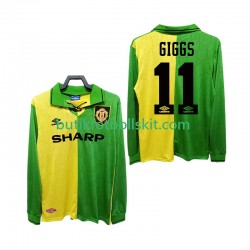 Manchester United GIGGS 11 1992 1994 Retro Män Borta Matchtröja Långärmad