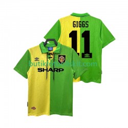 Manchester United GIGGS 11 1992 1994 Retro Män Borta Matchtröja Kortärmad