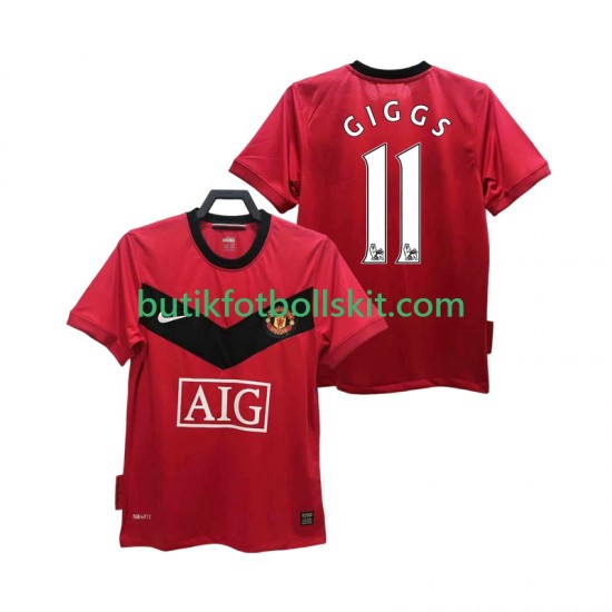 Manchester United GIGGS 11 2009 Retro Män Hemma Matchtröja 2010 Kortärmad