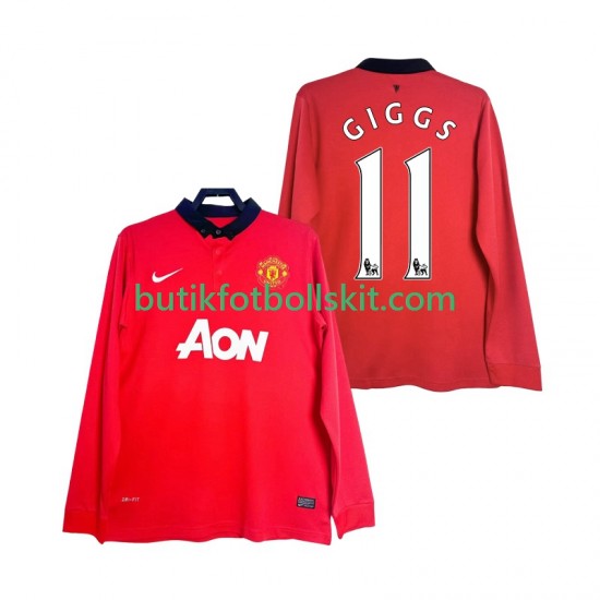 Manchester United GIGGS 11 2013 2014 Retro Män Hemma Matchtröja Långärmad