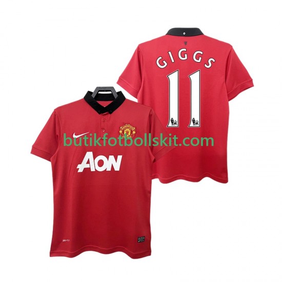 Manchester United GIGGS 11 2013 2014 Retro Män Hemma Matchtröja Kortärmad