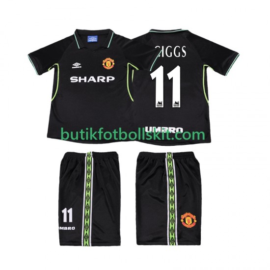 Manchester United GIGGS 11 Retro Barn Tredje Matchtröja 1999 1998 Kortärmad