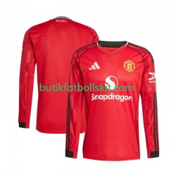 Manchester United Män Hemma Matchtröja 2025/26 Långärmad