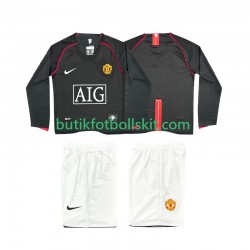 Manchester United 2007 Retro Barn Borta Matchtröja 2008 Långärmad