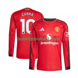 Manchester United Matheus Cunha 10 Män Hemma Matchtröja 2025/26 Långärmad