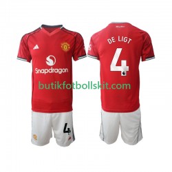 Manchester United Matthijs de Ligt 4 Barn Hemma Matchtröja 2025/26 Kortärmad