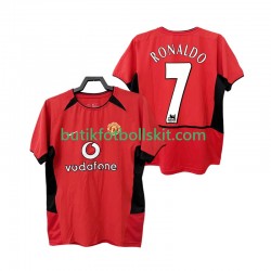 Manchester United RONALDO 7 Retro Män Hemma Matchtröja 2004 2002 Kortärmad