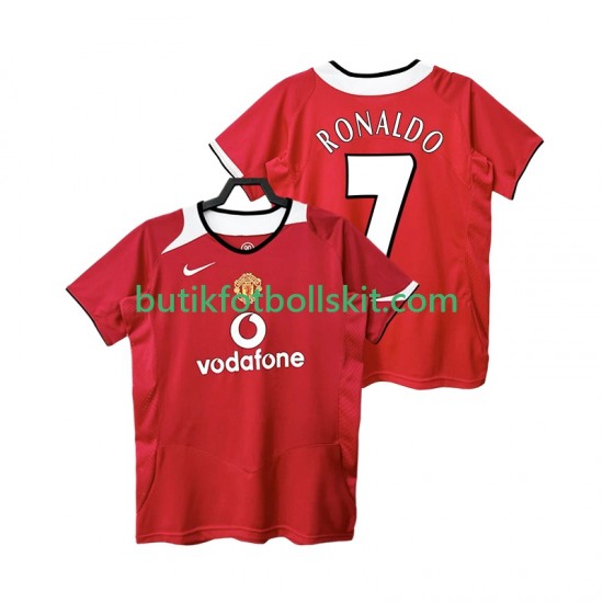 Manchester United RONALDO 7 2005 Retro Män Hemma Matchtröja 2006 Kortärmad