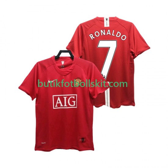 Manchester United RONALDO 7 Premier League 2007 Retro Män Hemma Matchtröja 2008 Kortärmad