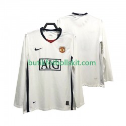 Manchester United Premier League 2009 Retro Män Borta Matchtröja 2008 Långärmad