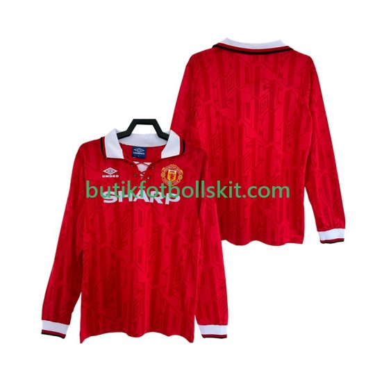 Manchester United 1992 1994 Retro Män Hemma Matchtröja Långärmad