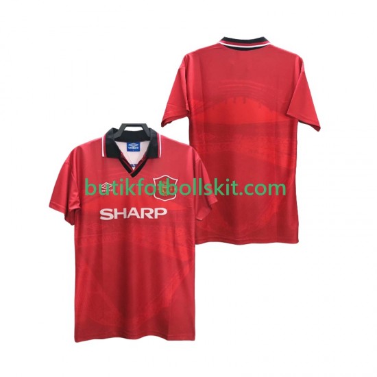 Manchester United 1994 1996 Retro Män Hemma Matchtröja Kortärmad