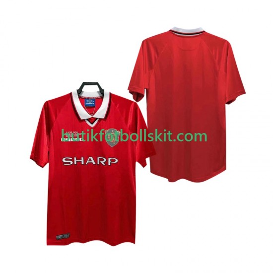Manchester United 2000 Retro Män Hemma Matchtröja 1999 Kortärmad