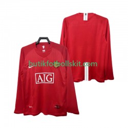 Manchester United 2007 Retro Män Hemma Matchtröja 2008 Långärmad