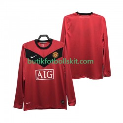 Manchester United 2009 Retro Män Hemma Matchtröja 2010 Långärmad