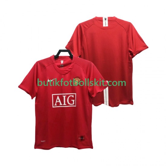 Manchester United Premier League 2007 Retro Män Hemma Matchtröja 2008 Kortärmad