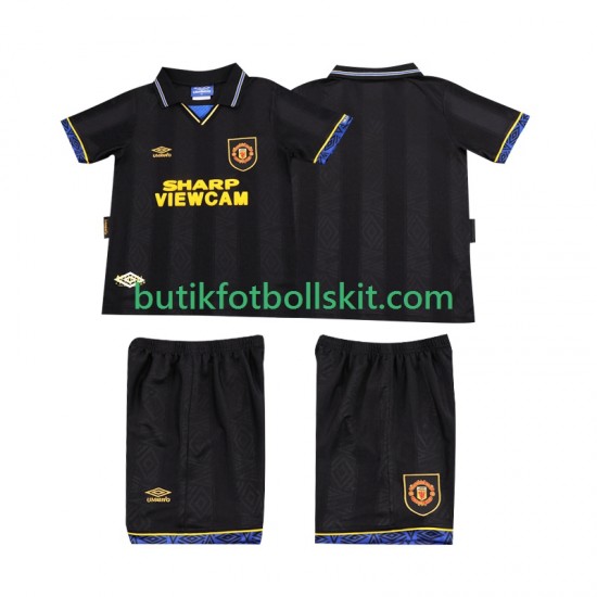 Manchester United 1993 1994 Retro Barn Borta Matchtröja Kortärmad