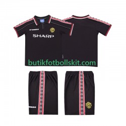 Manchester United Retro Barn Borta Matchtröja 1999 1998 Kortärmad