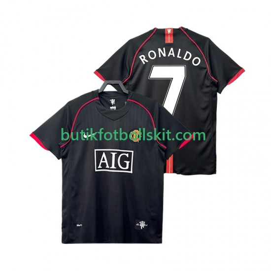 Manchester United Ronaldo 7 2007 Retro Män Borta Matchtröja 2008 Kortärmad