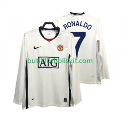 Manchester United Ronaldo 7 Premier League 2009 Retro Män Borta Matchtröja 2008 Långärmad