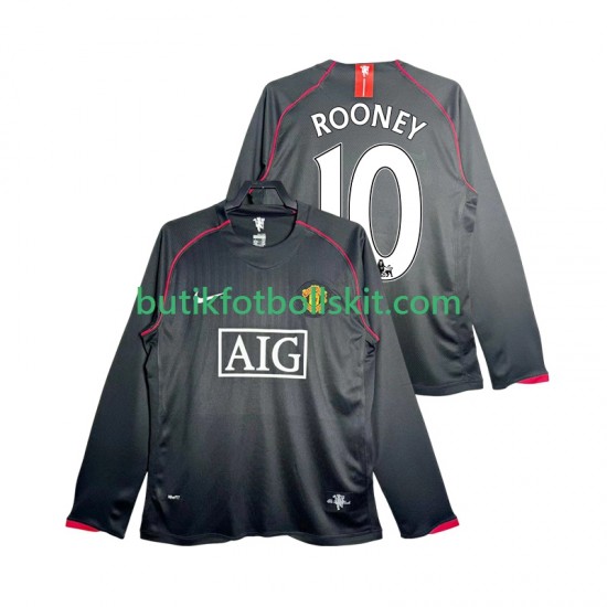 Manchester United Rooney 10 2007 Retro Män Borta Matchtröja 2008 Långärmad