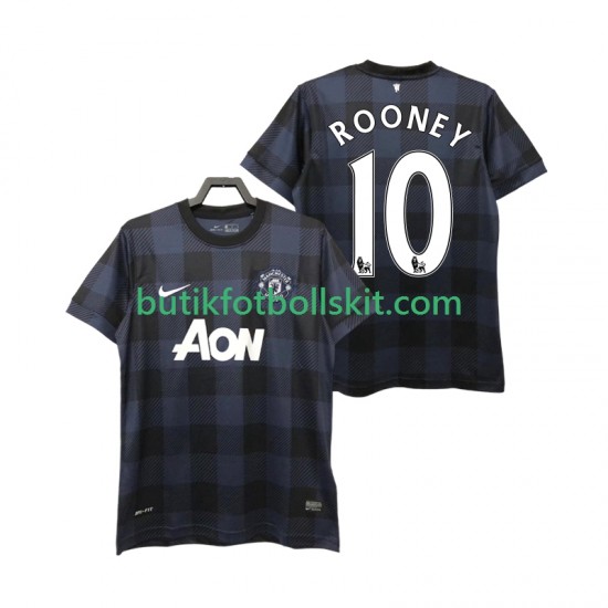 Manchester United Rooney 10 2013 2014 Retro Män Borta Matchtröja Kortärmad