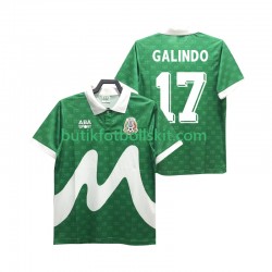 Mexiko GALINDO 17 1995 Retro Män Hemma Matchtröja Kortärmad