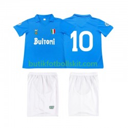 SSC Napoli 10 1987 1988 Retro Barn Hemma Matchtröja Kortärmad