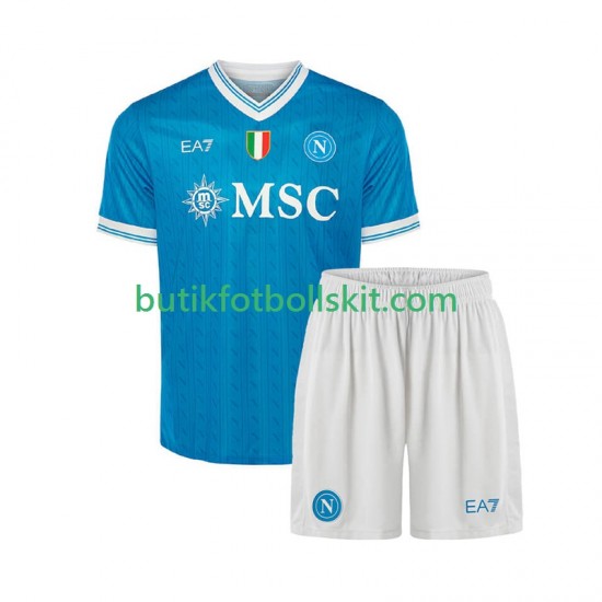SSC Napoli Barn Hemma Matchtröja 2025/26 Kortärmad