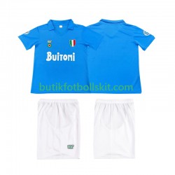 SSC Napoli 1987 1988 Retro Barn Hemma Matchtröja Kortärmad