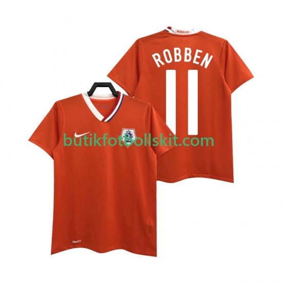 Nederländerna ROBBEN 11 Retro Män Hemma Matchtröja 2008 Kortärmad