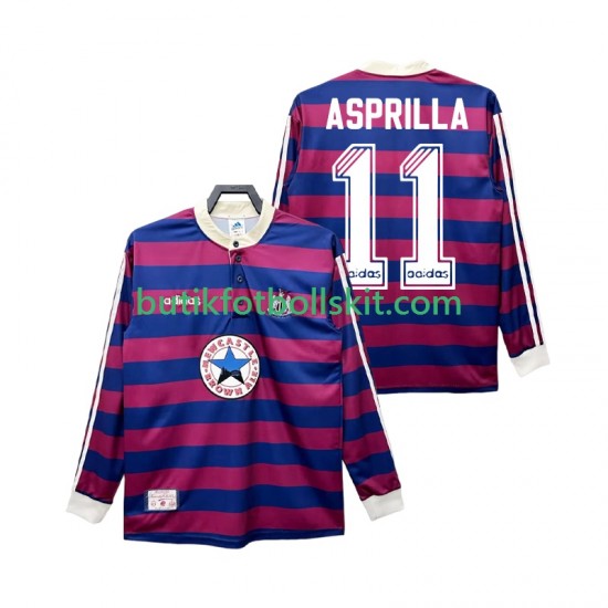 Newcastle United ASPRILLA 11 1995 1997 Retro Män Borta Matchtröja Långärmad