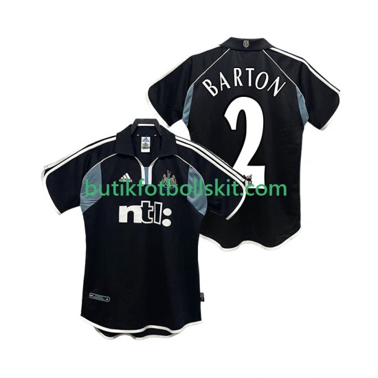 Newcastle United BARTON 2 2000 2001 Retro Män Borta Matchtröja Kortärmad