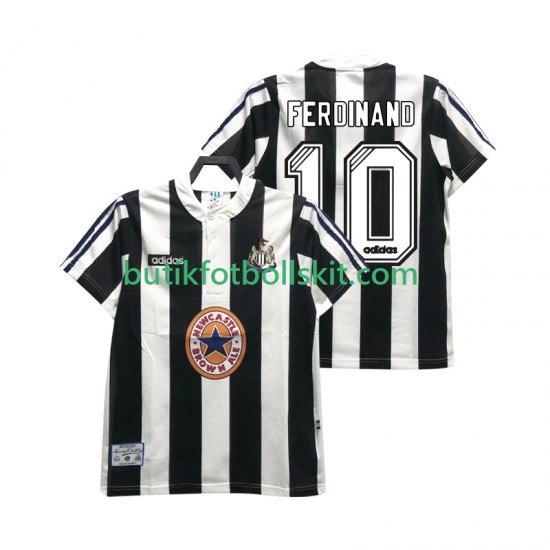 Newcastle United FERDINANE 10 1995 1997 Retro Män Hemma Matchtröja Kortärmad