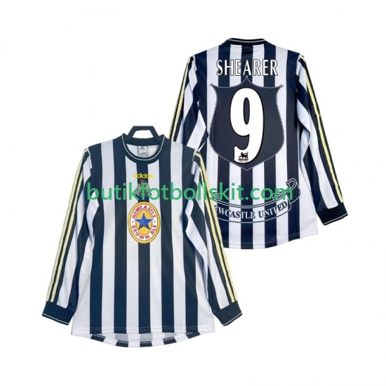 Newcastle United SHEARER 9 1997 Retro Män Hemma Matchtröja 1999 Långärmad