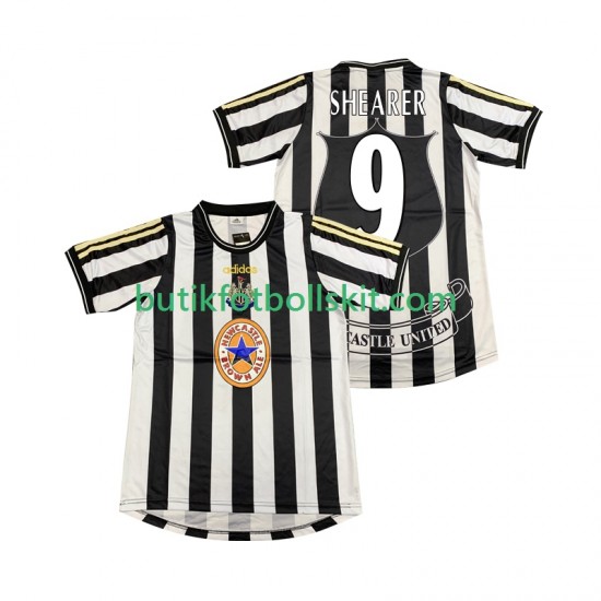 Newcastle United SHEARER 9 1997 Retro Män Hemma Matchtröja 1999 Kortärmad