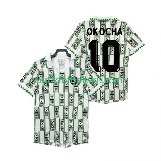 Nigeria OKOCHA 10 1994 Retro Män Borta Matchtröja Kortärmad