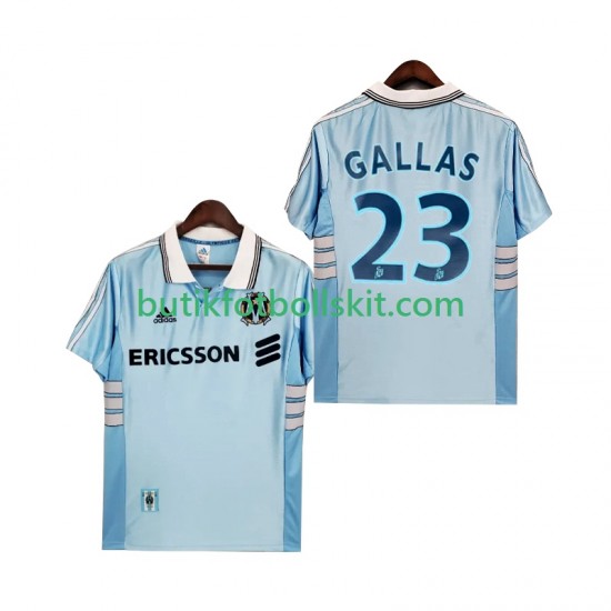 Olympique de Marseille Gallas 23 Retro Män Borta Matchtröja 1999 1998 Kortärmad