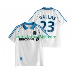 Olympique de Marseille Gallas 23 Retro Män Hemma Matchtröja 1999 1998 Kortärmad