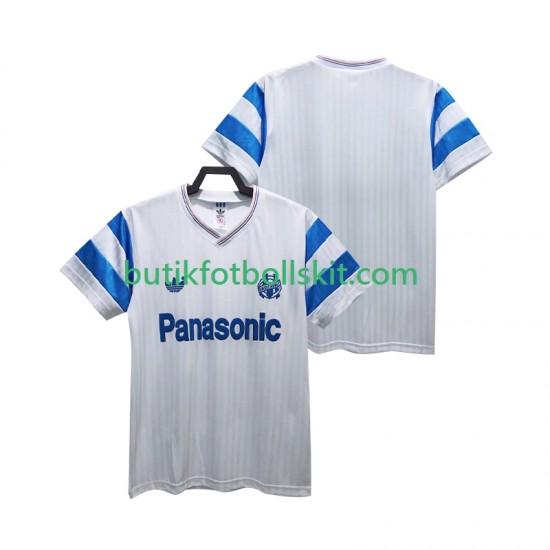 Olympique de Marseille 1990 Retro Män Hemma Matchtröja Kortärmad