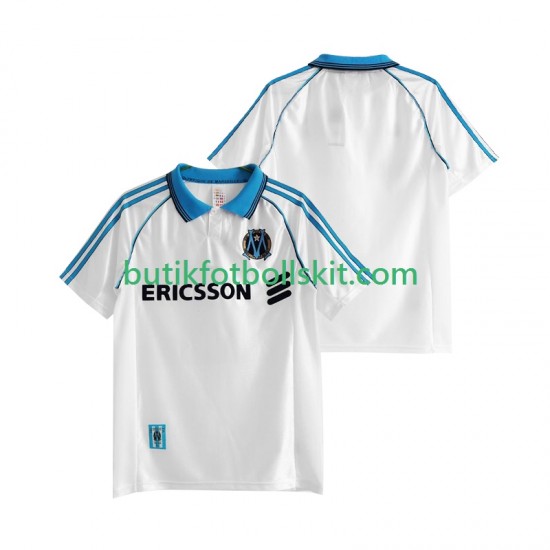 Olympique de Marseille Retro Män Hemma Matchtröja 1999 1998 Kortärmad